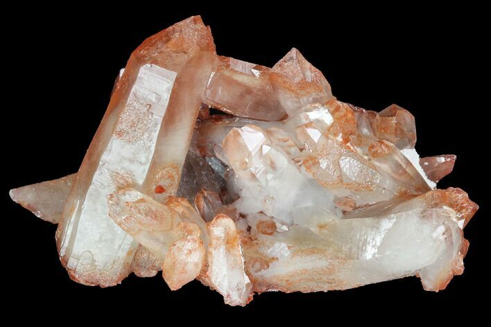 Natural, Red Quartz Crystal Cluster - Morocco #100998